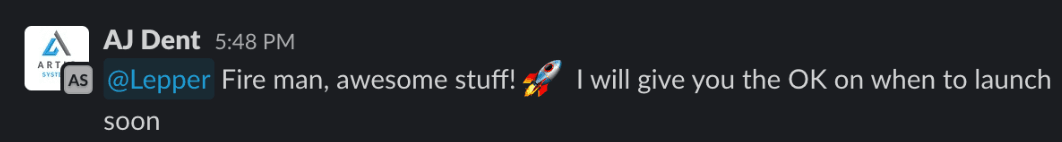 Client feedback from AJ Dent